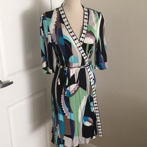 Elie Tahari 100% Silk Wrap Dress